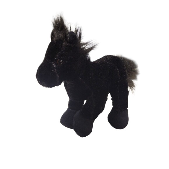 Ganz Black Stallion Webkinz Stuffed Animal Plush Toy Horse Pony 9" - Picture 1 of 7